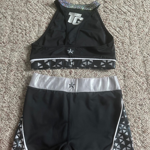 new top gun all star 25 year anniversary practice wear adult small shorts + bra - Picture 2 of 2